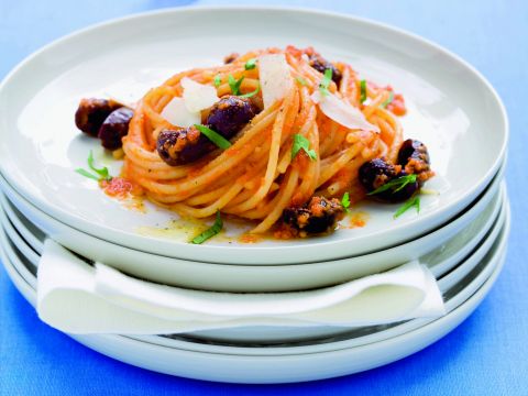 Spaghetti al pesto siciliano