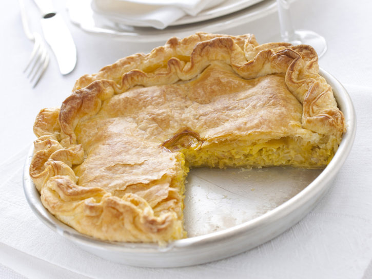 Torta di porri alla francese detta flamiche
