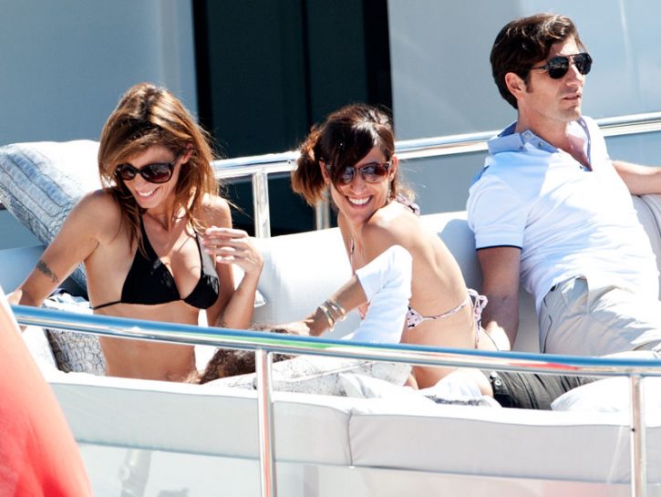 Canalis e Dunst sullo yacht di Cavalli