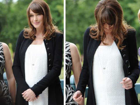 Carla Bruni a Deauville: look premaman?