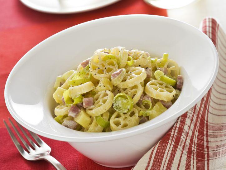 Ruote con porri e patate