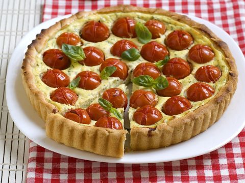 Crostata di ricotta e pomodorini Pachino
