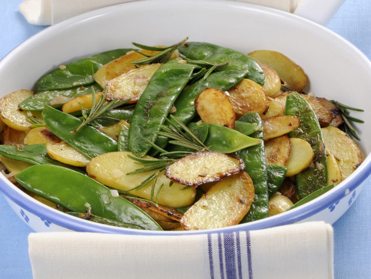 Padellata di patate e taccole