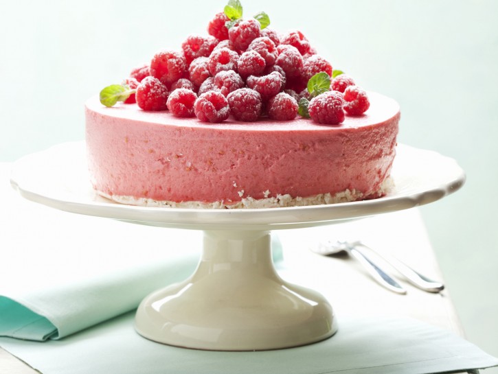 Torta bavarese ai lamponi