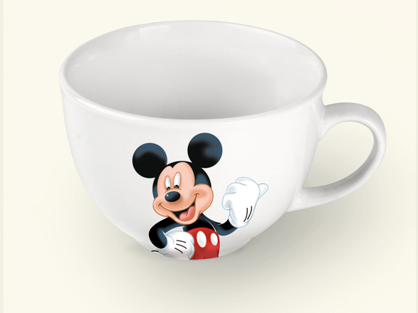 Piatto Grande e Piattino Stoviglie Per Bambini in Ceramica Tazza Set di Piatto e Tazza di Disney con Dijubo Mickey Mouse 