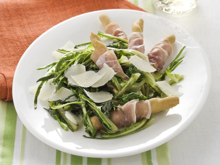cicoria-con-grissini-al-prosciutto-crudo preparazione