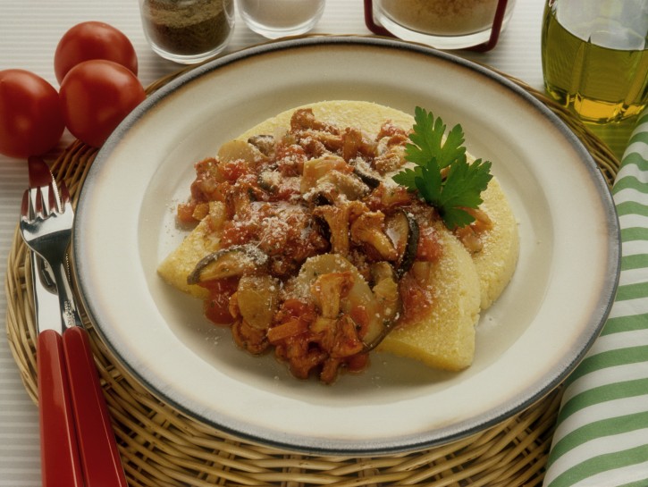 Polenta con finferli