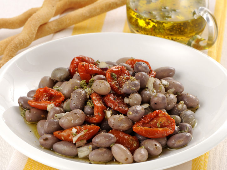 Insalata di borlotti e pomodori secchi