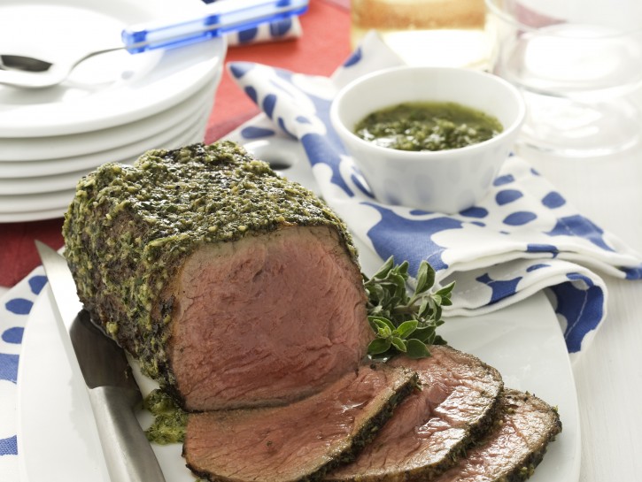 Roast beef alla griglia con pesto aromatico
