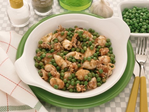 Seppioline patate e piselli