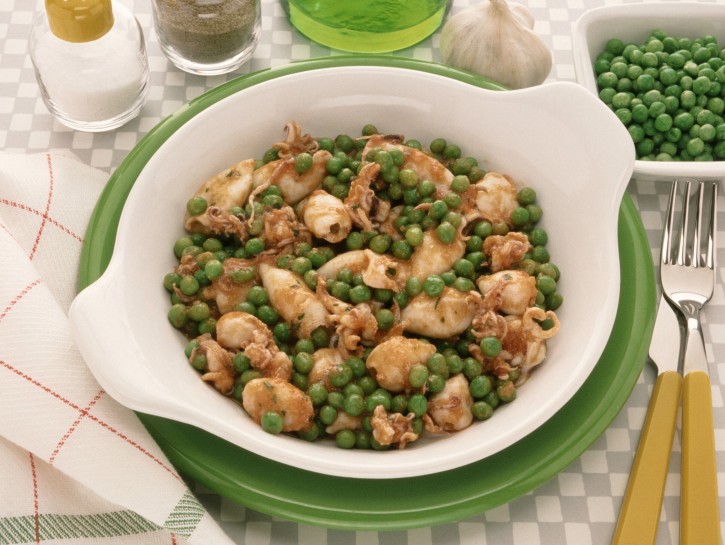 Seppioline patate e piselli