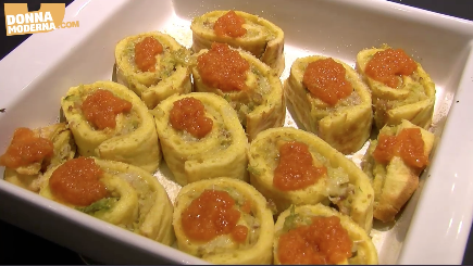 Rotolo di pasta di patate con verdure