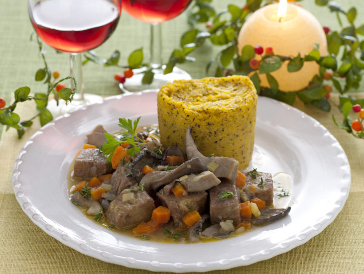 Spezzatino di seitan con funghi