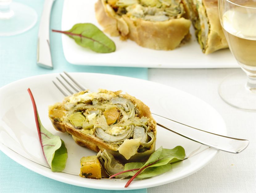 strudel-di-carciofi-e-zucca foto