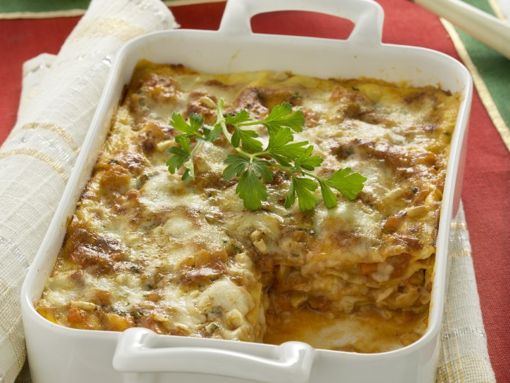 Lasagne con baccalà e mandorle