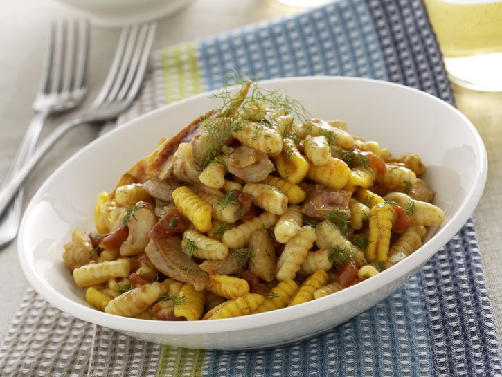 Gnocchetti sardi con triglie e finocchietto