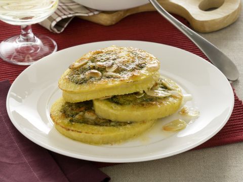 Gnocco arrotolato al gratin