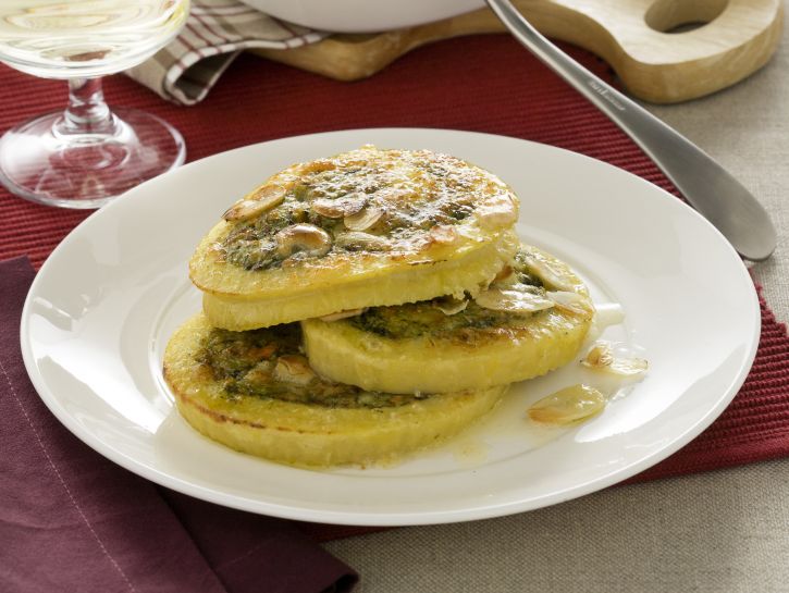 Gnocco arrotolato al gratin