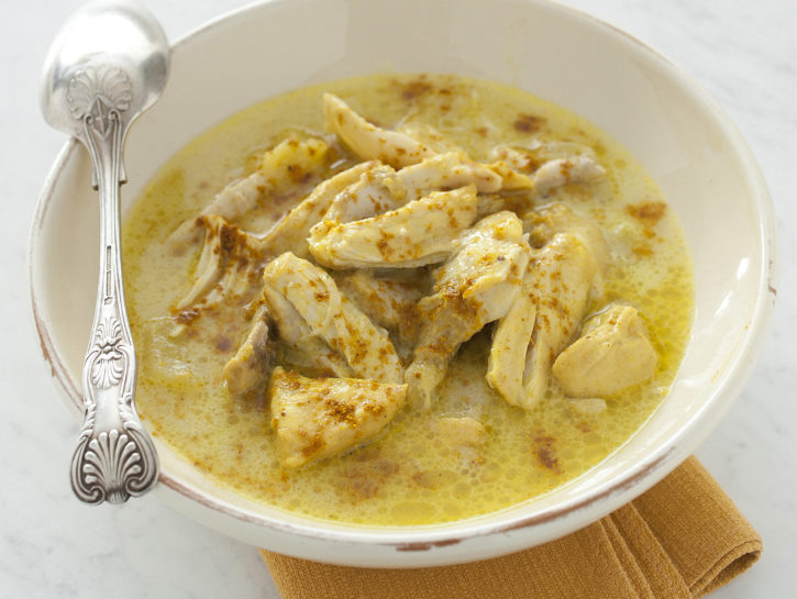 Zuppa di pollo al curry