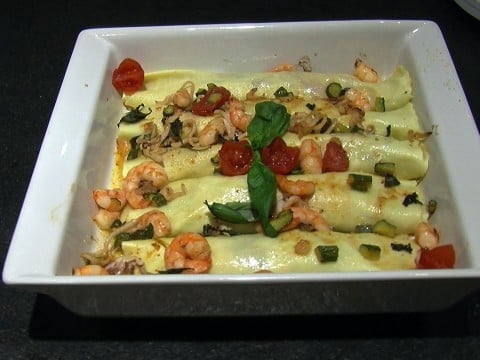 Cannelloni di calamari e zucchine