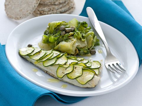 Branzino in crosta di zucchine