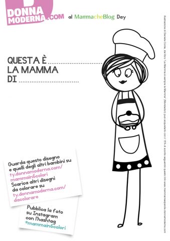 Preferisci la mamma cuoca?Scarica il disegnoIllustrazione di Daniela Conte, tratta dal libro La mamm