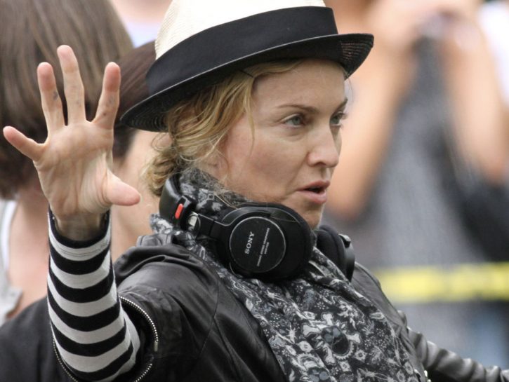 Madonna nei panni di regista sul set