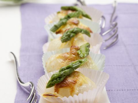 Cipolle ripiene di carbonara d'asparagi