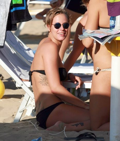 Federica Pellegrini al mare a Jesolo