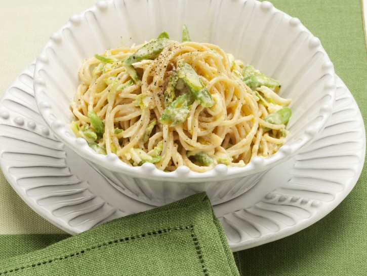 carbonara-di-verdure-e-spaghetti-integrali preparazione