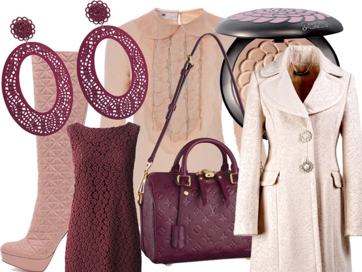 Coppia di colore: rosa bordeaux