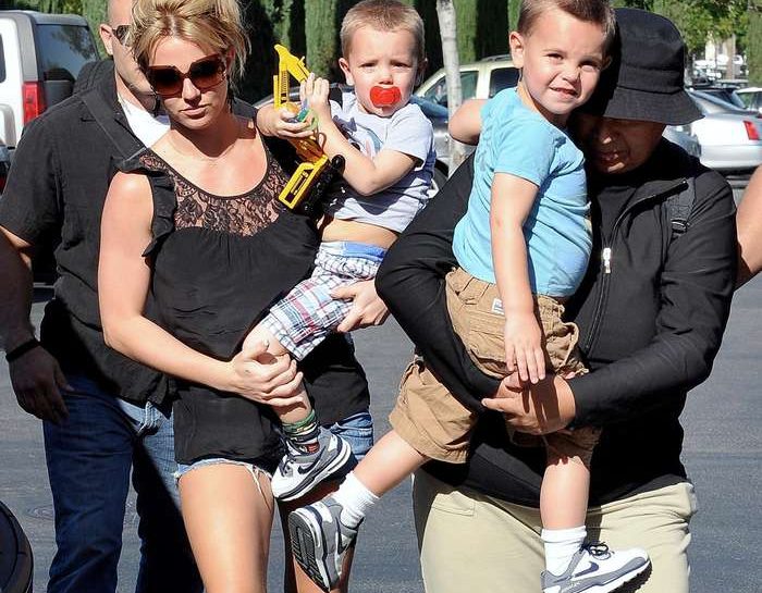 Britney Spears con i figli