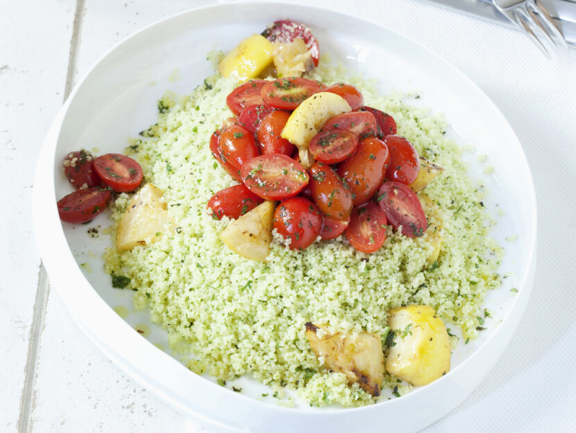 Cous cous alle erbe pomodorini e limoni