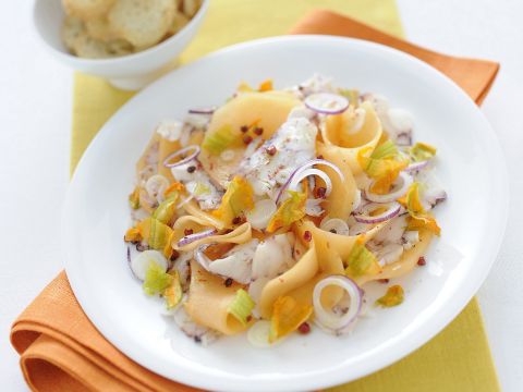 Carpaccio con pesce spada e melone