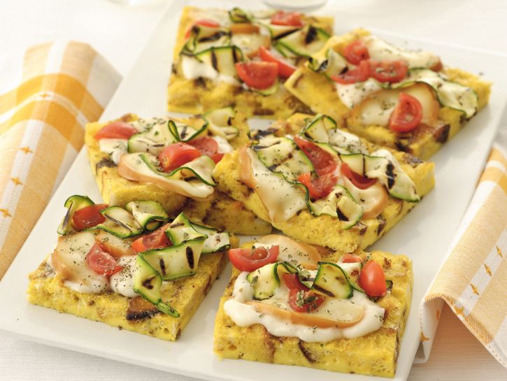 Frittata con scamorza e zucchine grigliate