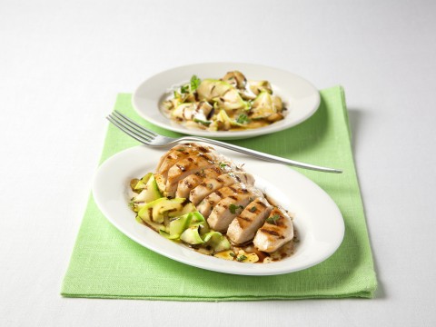 Pollo e zucchine alla griglia