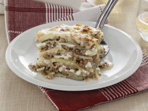 Moussakà di patate con ragù bianco