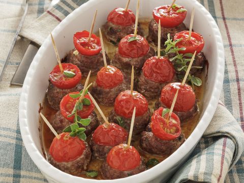 Polpette al forno con pomodorini