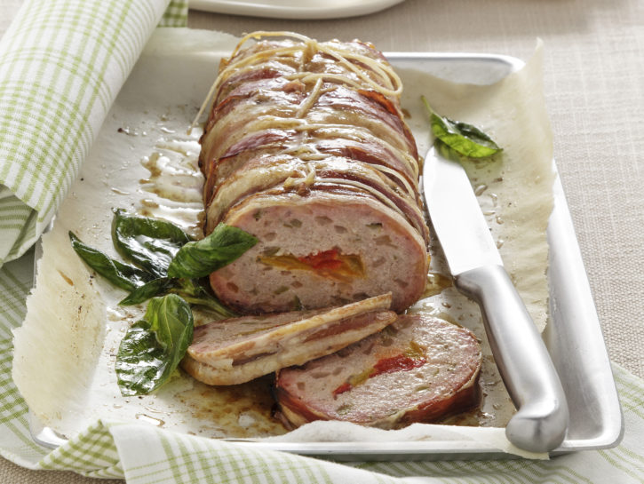 Polpettone con peperoni e scamorza