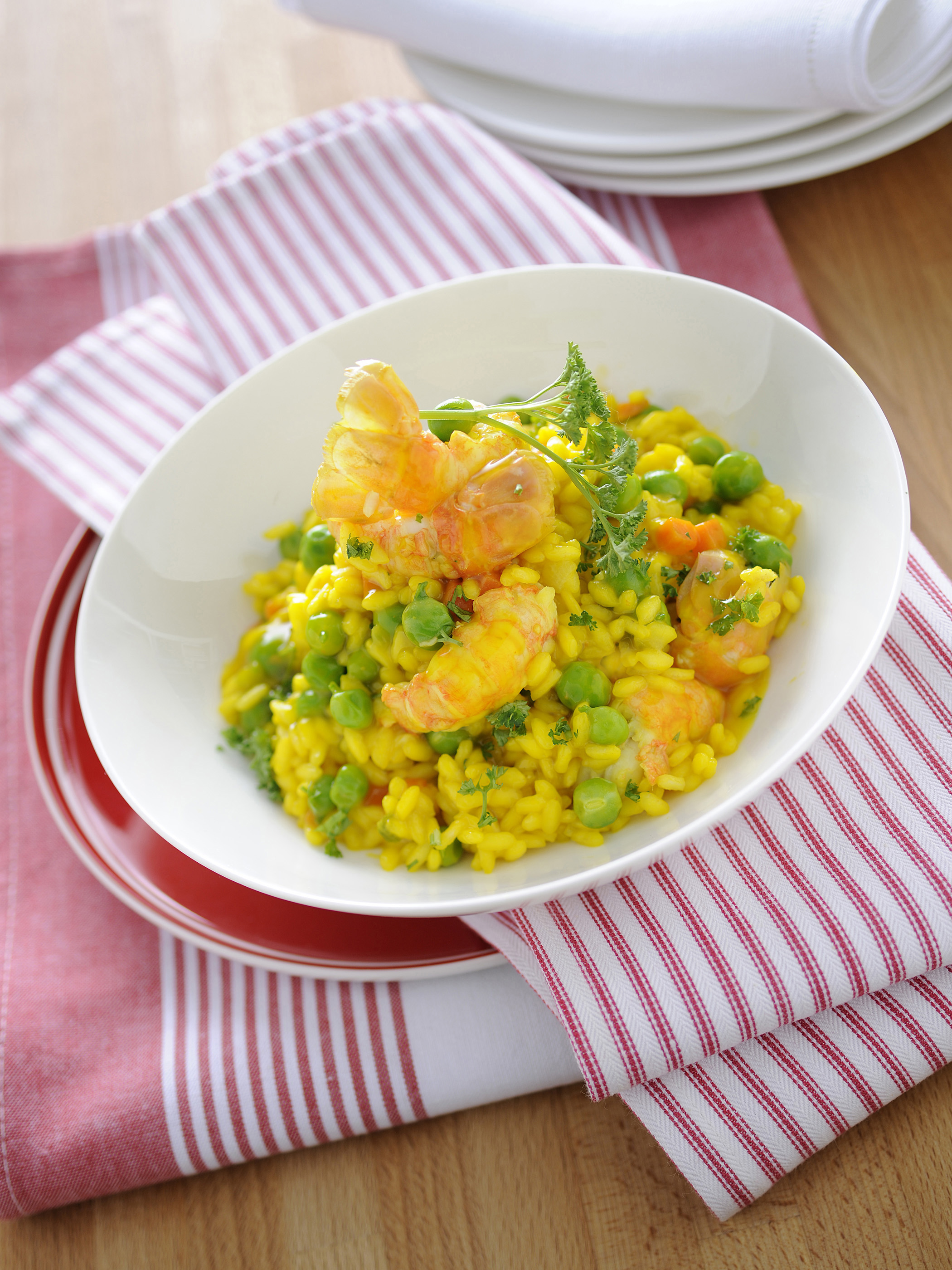risotto al curry e gamberetti