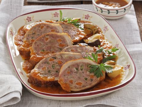 Spinacino di vitello farcito ai funghi