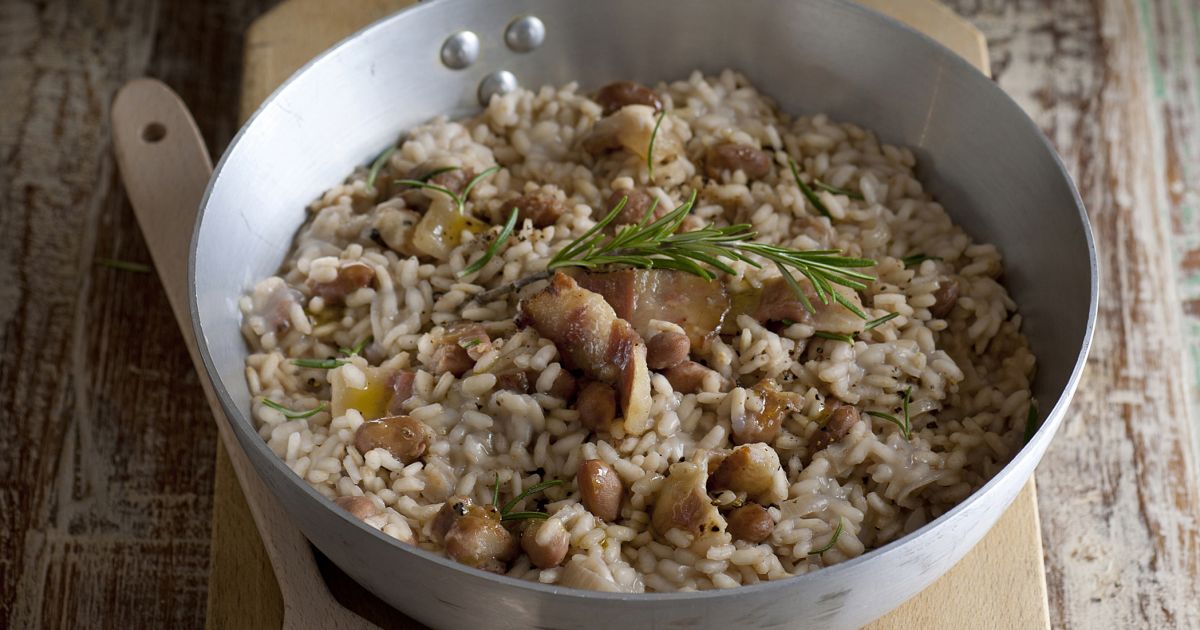 Ricetta Risotto con borlotti e guanciale - Donnamoderna
