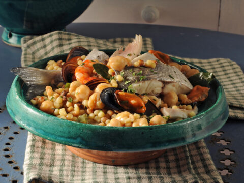 Cous cous di fregola al pesce