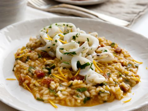 Risotto di mare ai pomodori secchi