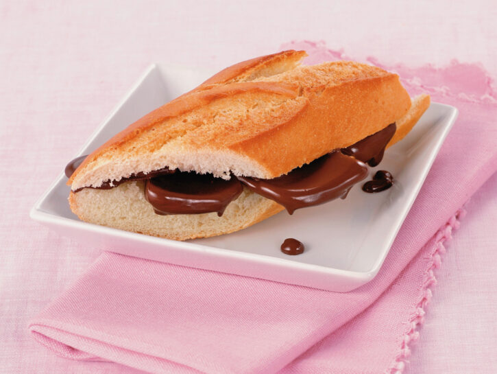 Baguette golosa con cioccolato fuso