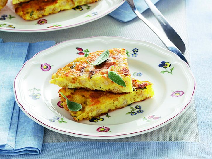 frittata-di-pane-salvia-e-fontina preparazione