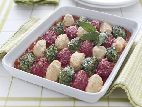 Gnocchi di ricotta colorati