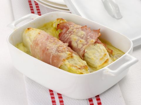 Gratin di indivia al prosciutto