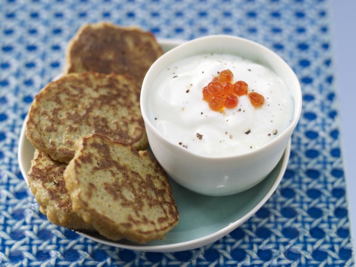 Crocchette di lenticchie rosse con crema di yogurt