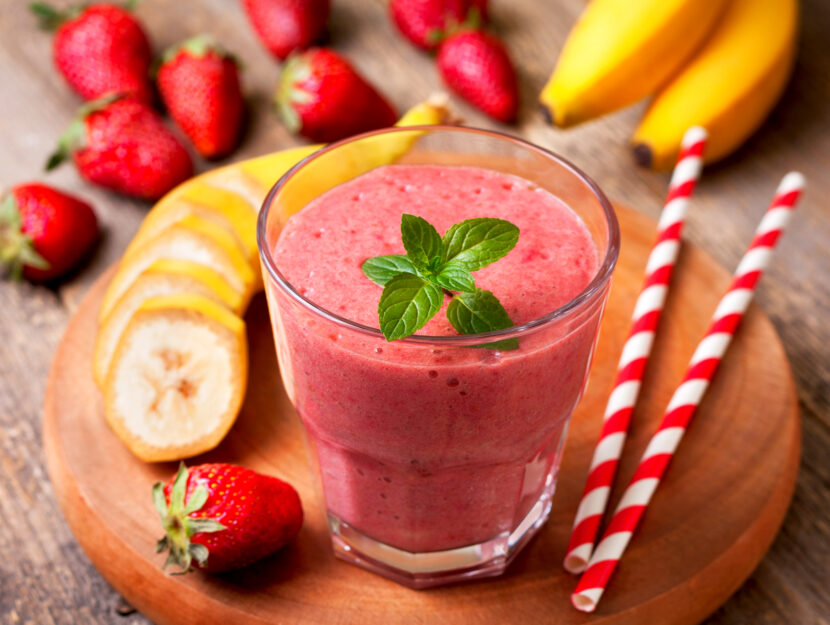 frullato fragole e banana